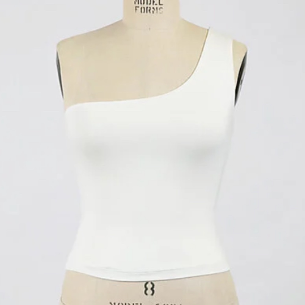 NWT TERRY TOP ONE SHOULDER FREE PEOPLE STYLE